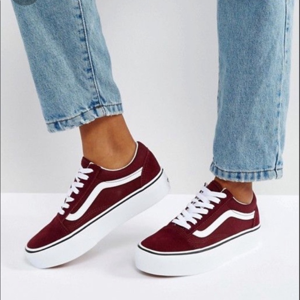 NWT Vans Old Skool Burgundy/Maroon Sneakers